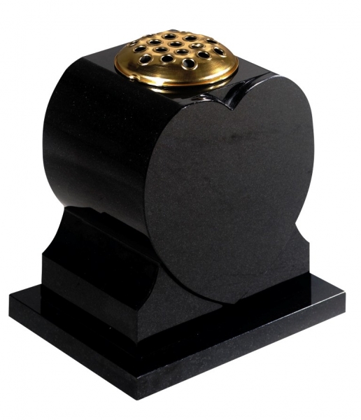 Vase Dense Black Granite